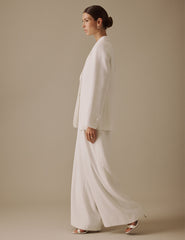 White Tailored Virgo Bridal Blazer