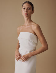 White Bandeau Maxi Lena Bridal Dress