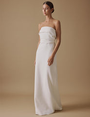 White Bandeau Maxi Lena Bridal Dress