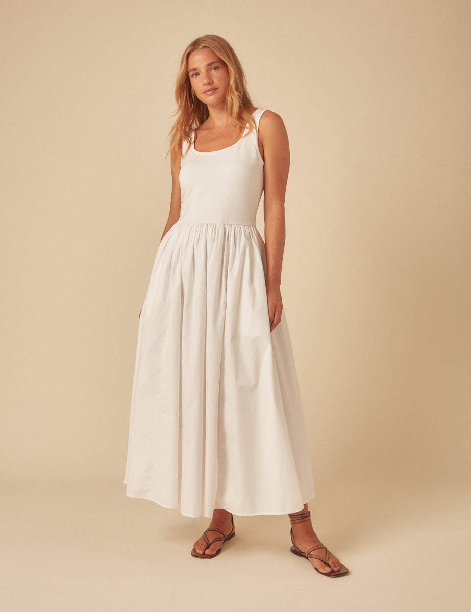 White Colorado Midi Dress