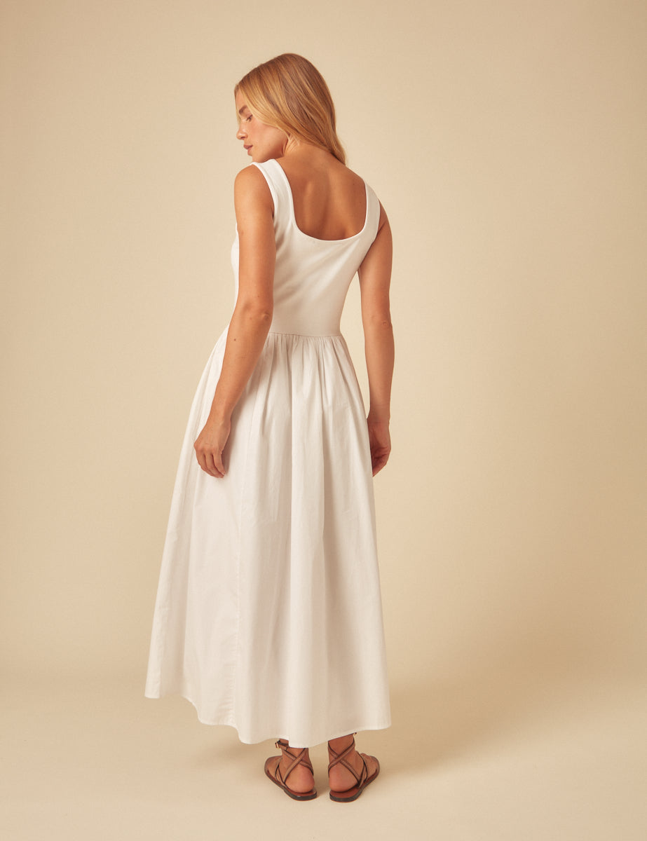 White Colorado Midi Dress