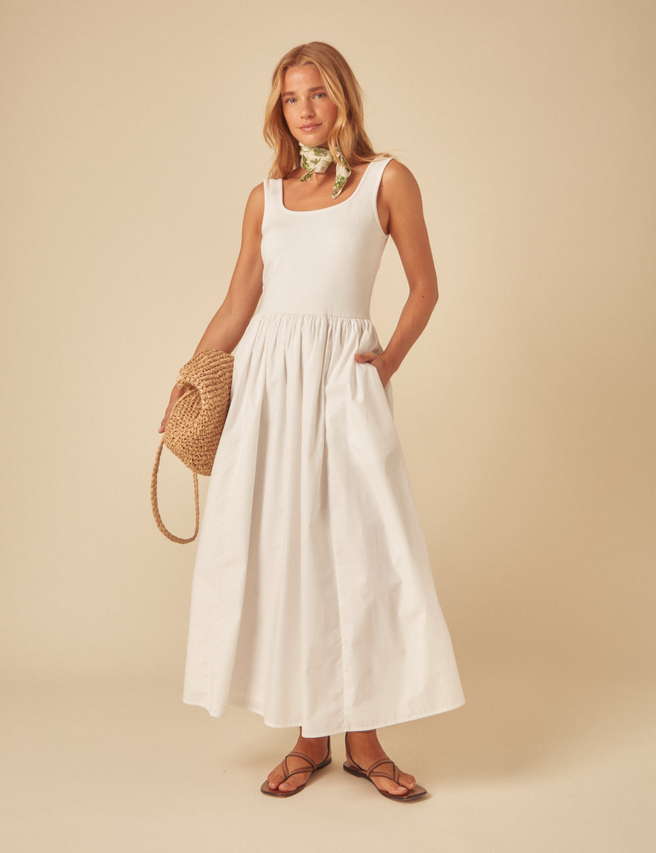 White Colorado Midi Dress