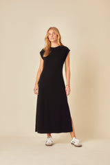 Black Jersey Midi T-Shirt