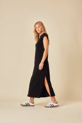 Black Jersey Midi T-Shirt