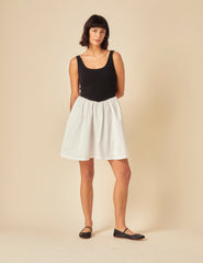 Black And White Contrast Mini Dress