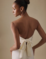 Ivory Wide Leg Bandeau Rory Bridal Jumpsuit