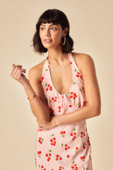 Pink Tomato Print Lyne Midi Dress