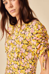 Yellow Floral Philly Midi Dress