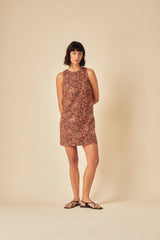 Brown Paisley Palermo Mini Dress