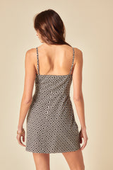 Black Printed Palma Mini Dress