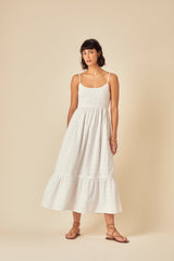 White Broderie Anglaise Briar Midi Dress