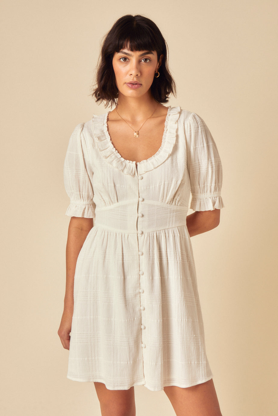 White Flossie Mini Dress