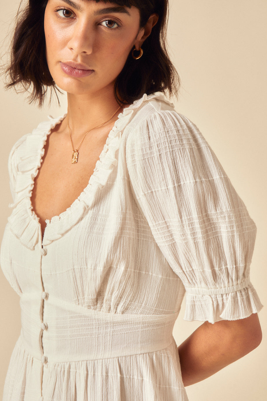 White Flossie Mini Dress