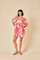 Red Printed Nova Mini Dress