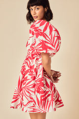 Red Printed Nova Mini Dress