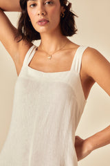 Stone Linen-blend Jumpsuit