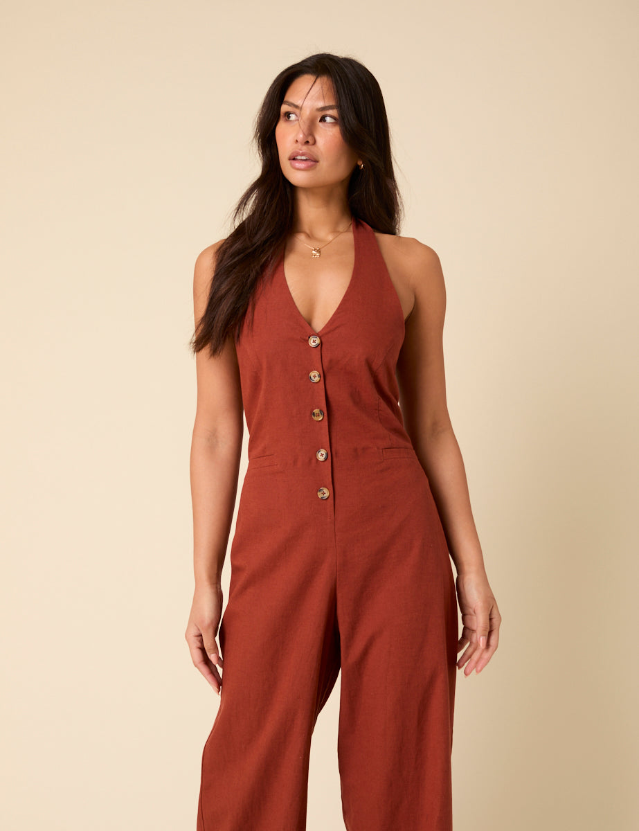 Burnt Orange Seema Jumpsuit