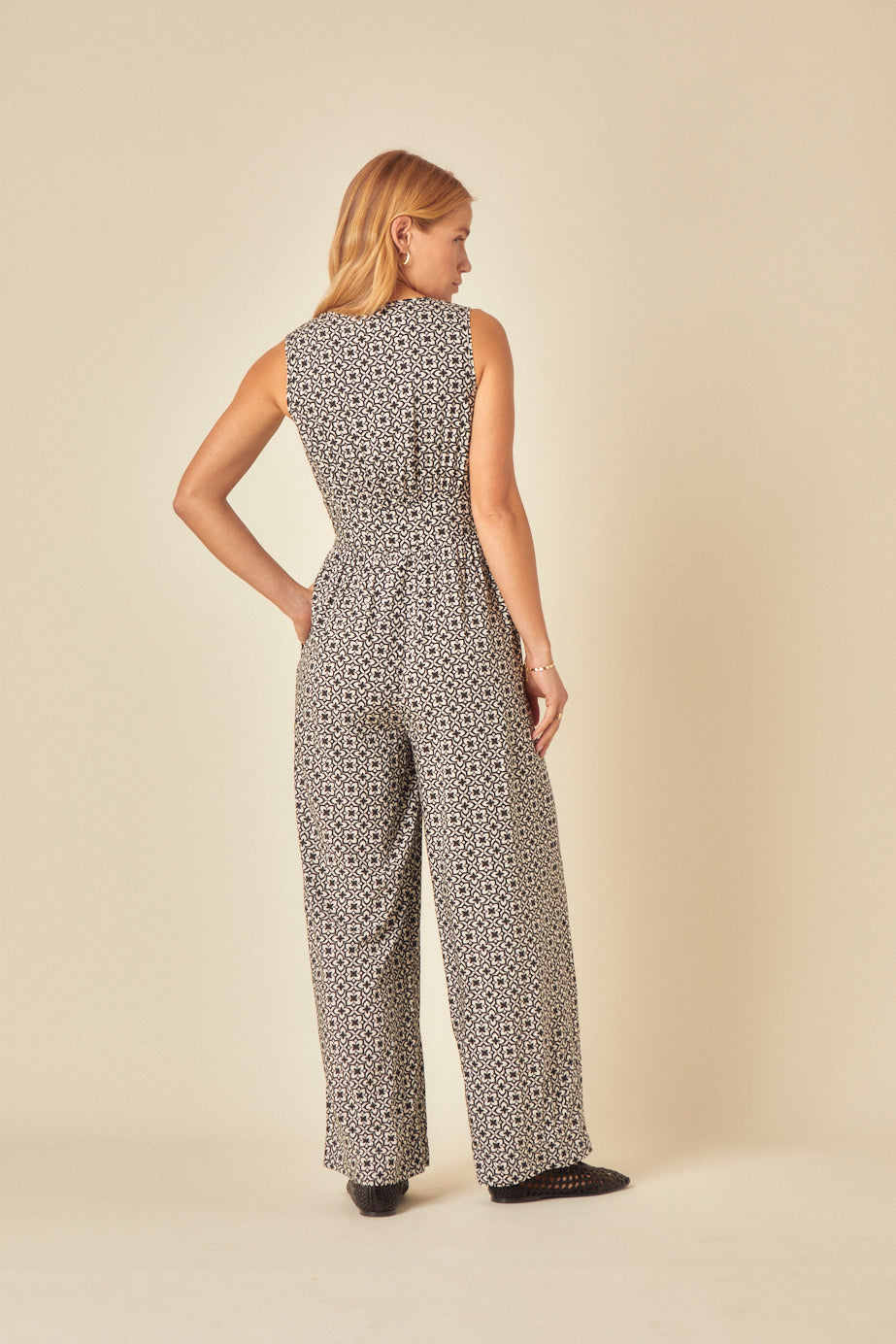 Black Printed Starlight Jumpsuit