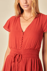 Red Veda Playsuit