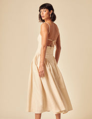 Stone Drop Waist Lupin Midi Dress