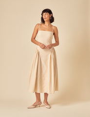 Stone Drop Waist Lupin Midi Dress