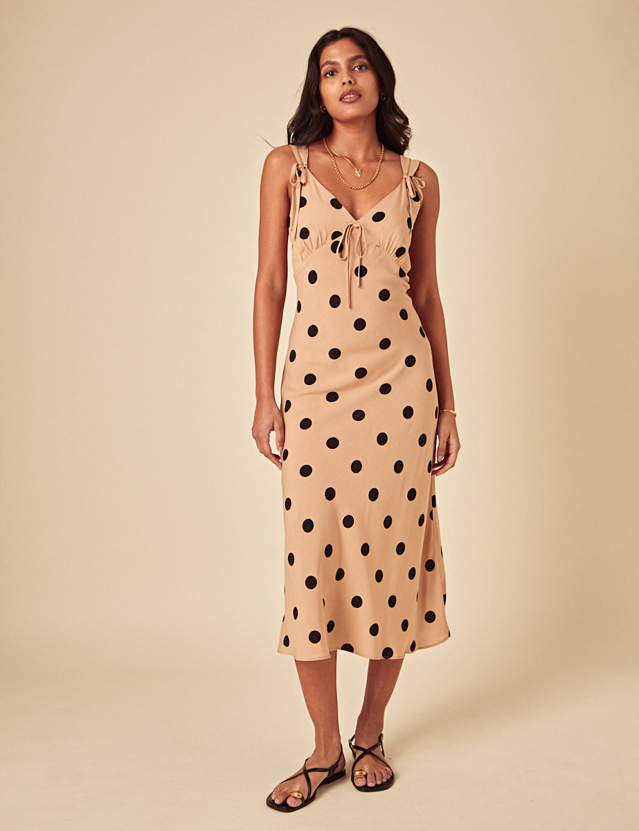 Stone Polka Dot Jamilia Midi Dress
