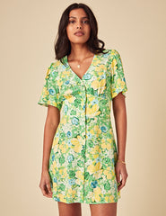 Green Floral Alexa Mini Dress