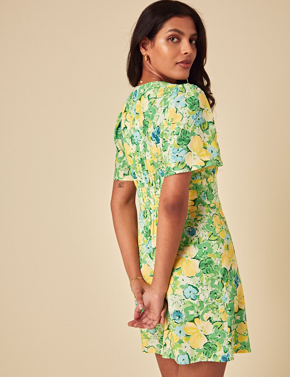 Green Floral Alexa Mini Dress