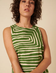 Green Abstract Palermo Mini Dress