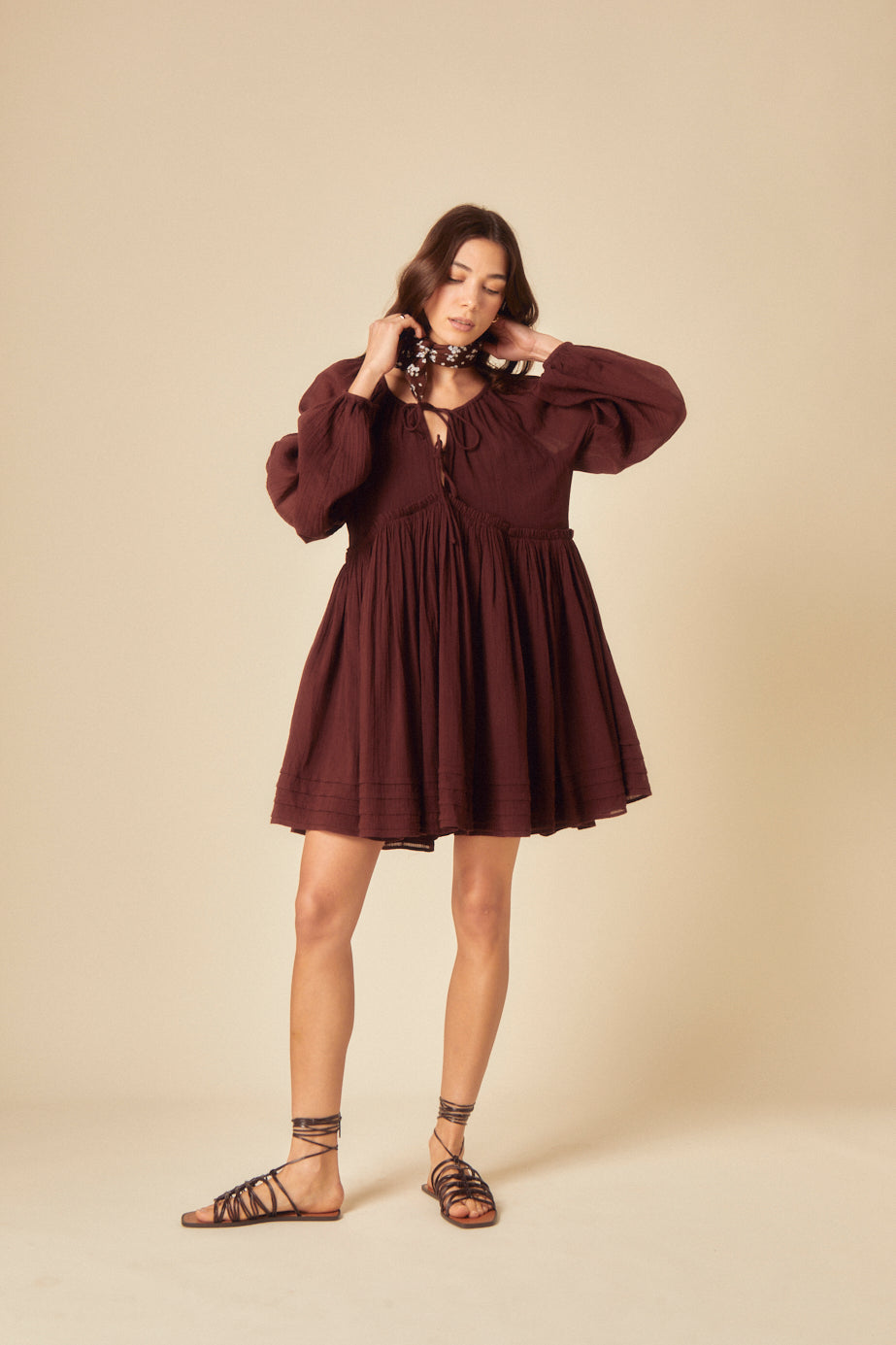 Brown Axel Mini Dress