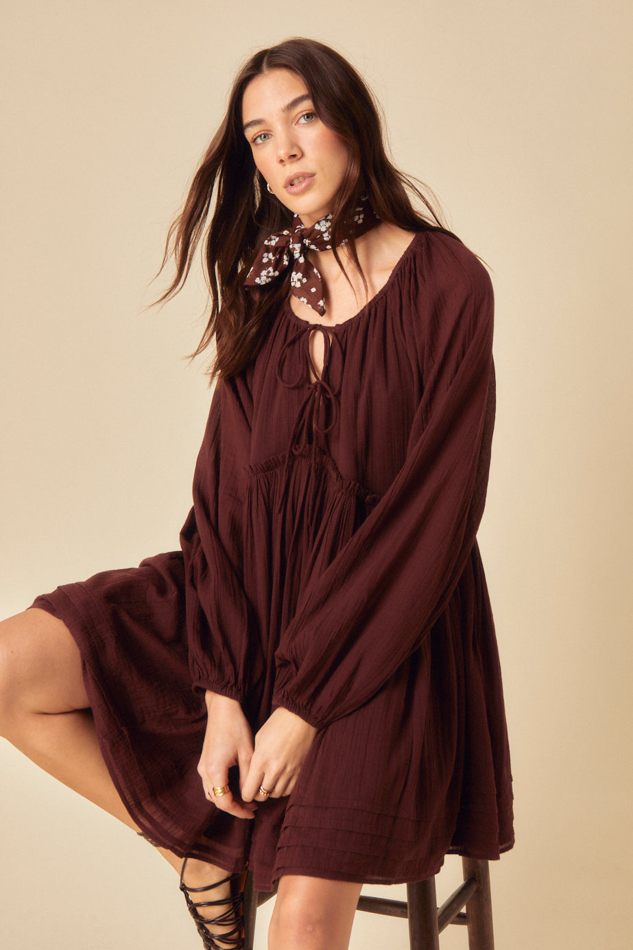 Brown Axel Mini Dress
