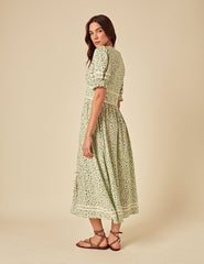 Elizabeth Scarlett Green Ditsy Saffy Midi Dress