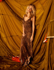Poppy Delevingne Leopard Print Coco Maxi Dress