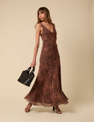 Poppy Delevingne Leopard Print Coco Maxi Dress