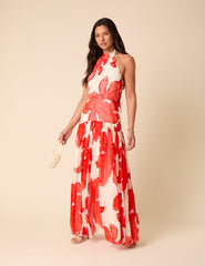 Poppy Delevingne Pink Floral Alice Maxi Dress