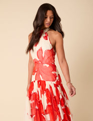 Poppy Delevingne Pink Floral Alice Maxi Dress