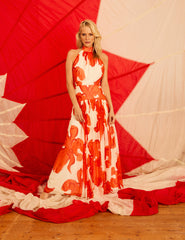 Poppy Delevingne Pink Floral Alice Maxi Dress