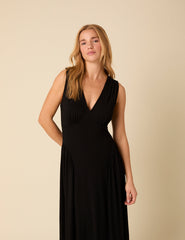 Black Jersey Starlight Midi Dress