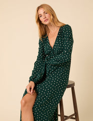 Green Polka Dot Kennedy Midi Dress