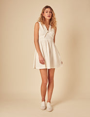 Cream Denim Astra Mini Dress