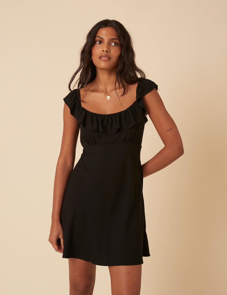 Black Frill Libby Mini Dress