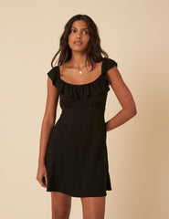 Black Frill Libby Mini Dress