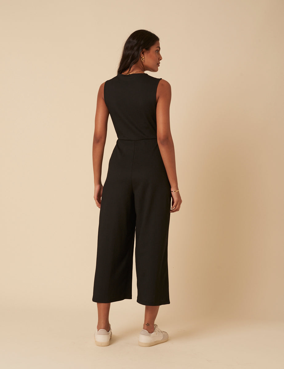 Black Crinkle Twist Wren Jumpsuit