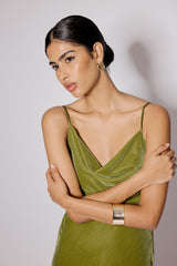 Green Velvet Trixie Midi Dress