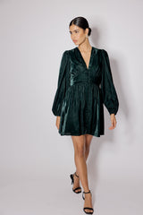 Green Velvet Starlight Mini Dress