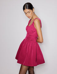 Pink Ruched Sleeveless Renee Mini Dress