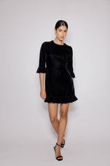 Black Velvet Fleur Mini Dress