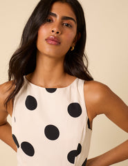 White Polka Dot Kyla Midi Dress