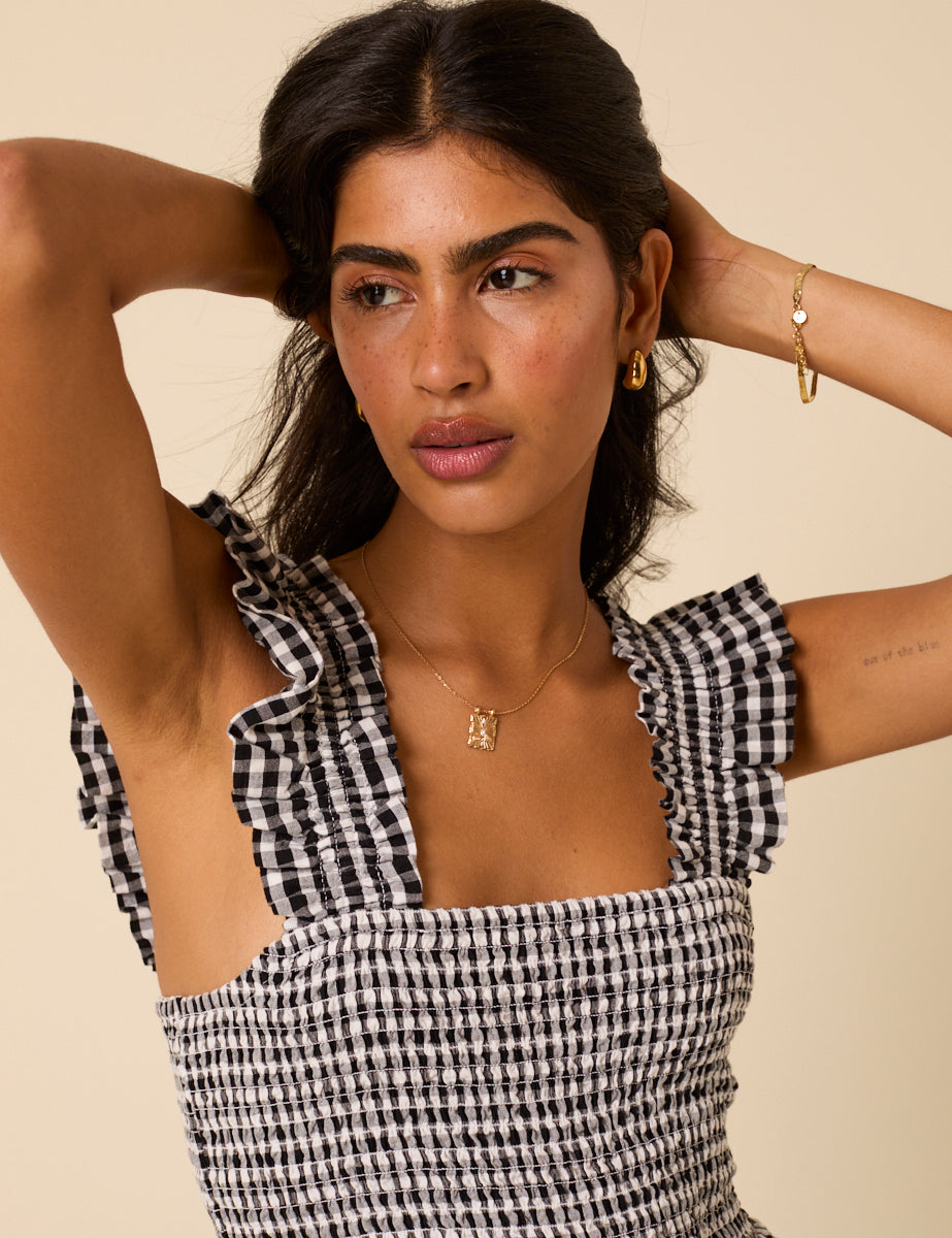 Black Gingham Maya Jumpsuit