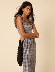 Black Gingham Maya Jumpsuit
